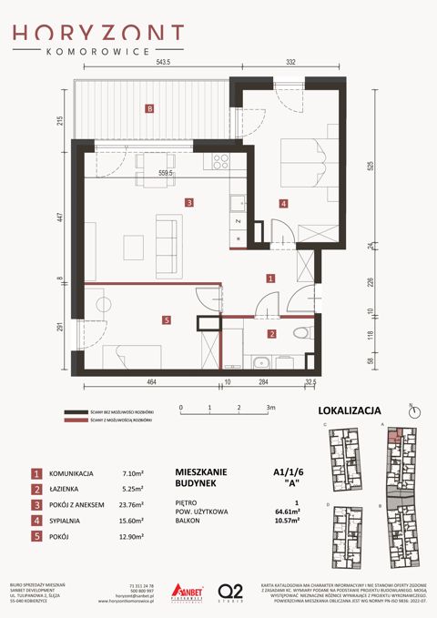 Plan 3 pok. 65m²