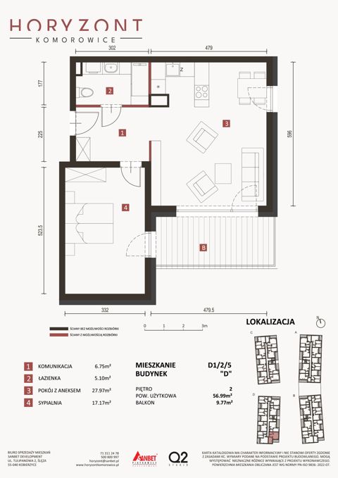 Plan 2 pok. 57m²