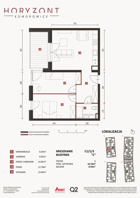 Plan 3 pok. 63m²