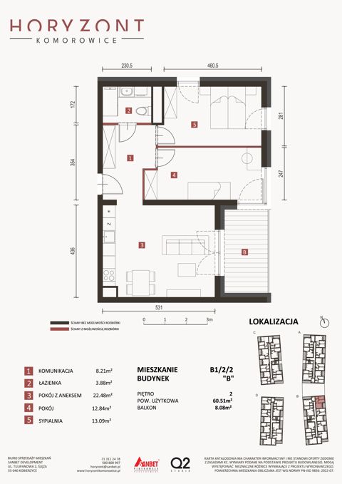 Plan 3 pok. 61m²