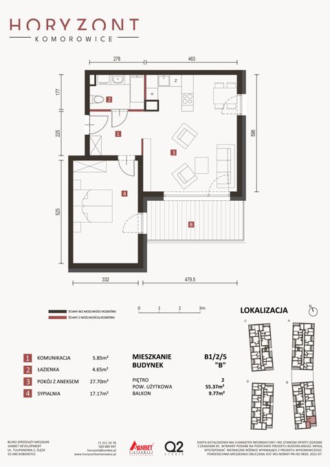 Plan 2 pok. 55m²