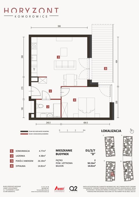 Plan 2 pok. 50m²
