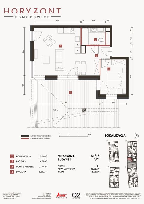 Plan 2 pok. 45m²
