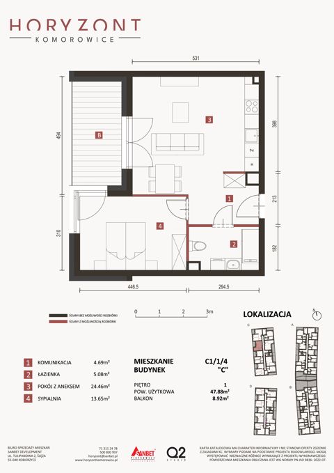 Plan 2 pok. 48m²