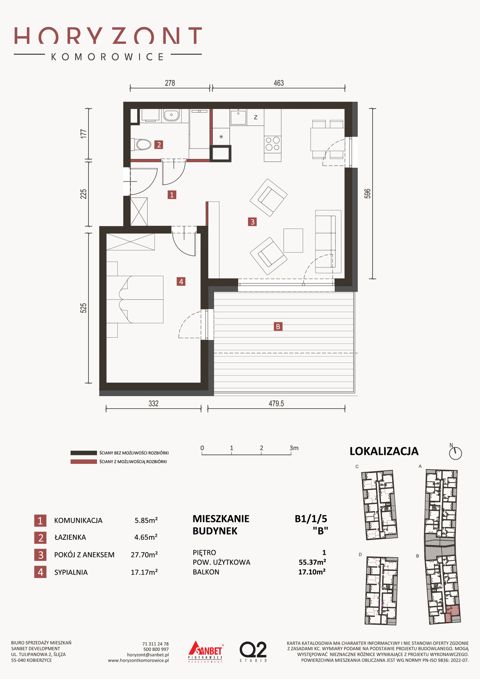 Plan 2 pok. 55m²
