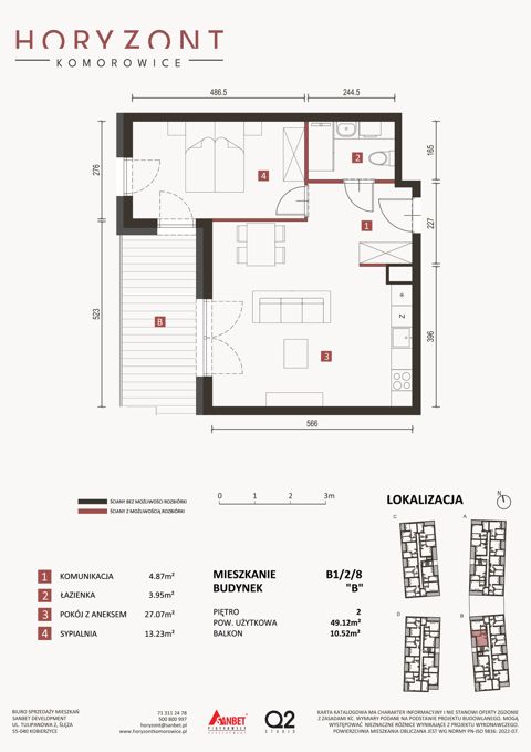 Plan 2 pok. 49m²