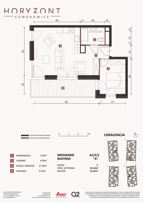 Plan 2 pok. 45m²