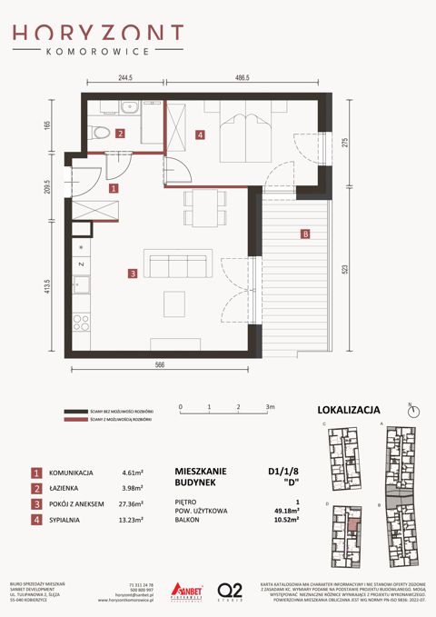Plan 2 pok. 49m²
