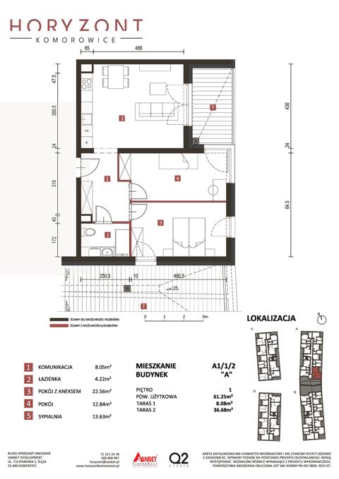 Plan 3 pok. 61m²