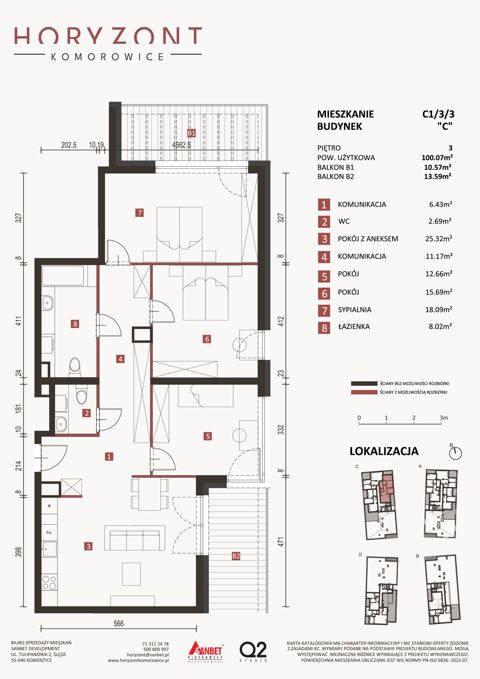 Plan 4 pok. 100m²