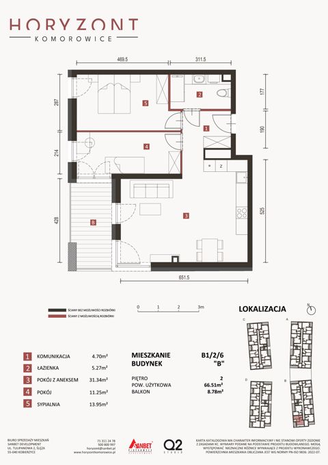 Plan 3 pok. 67m²