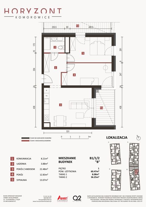 Plan 3 pok. 60m²