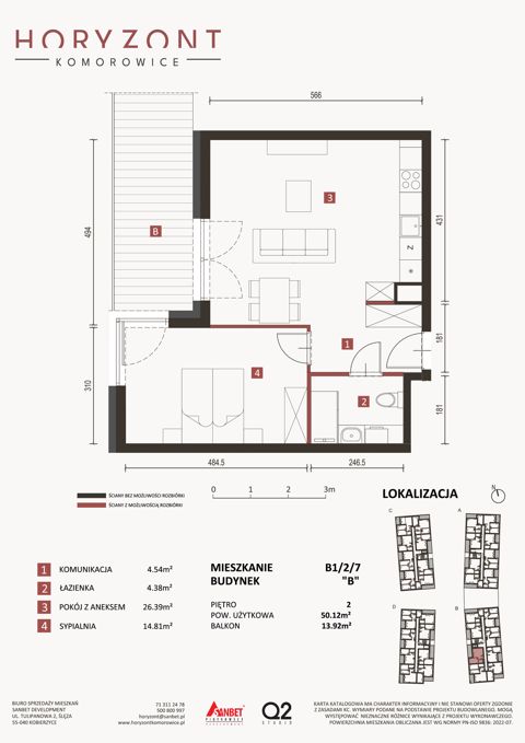 Plan 2 pok. 50m²