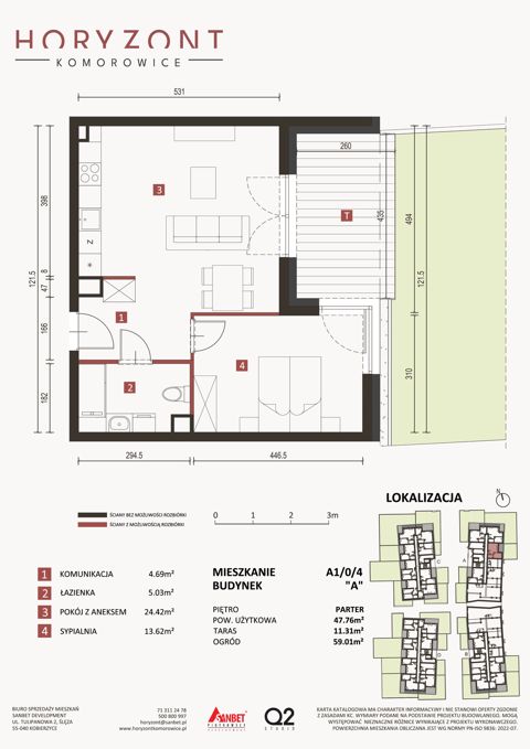 Plan 2 pok. 48m²