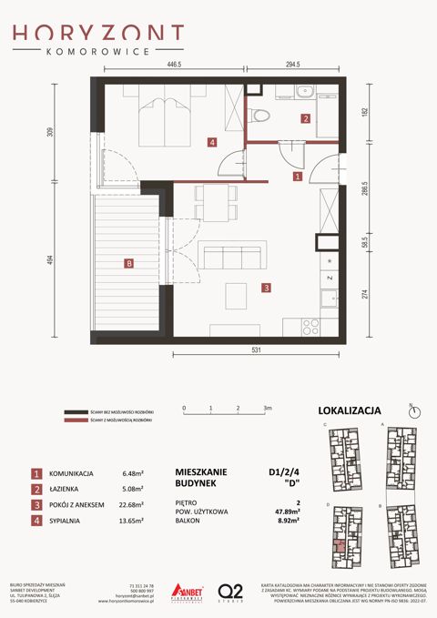 Plan 2 pok. 48m²