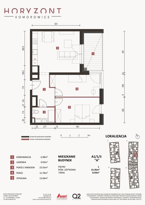 Plan 2 pok. 61m²