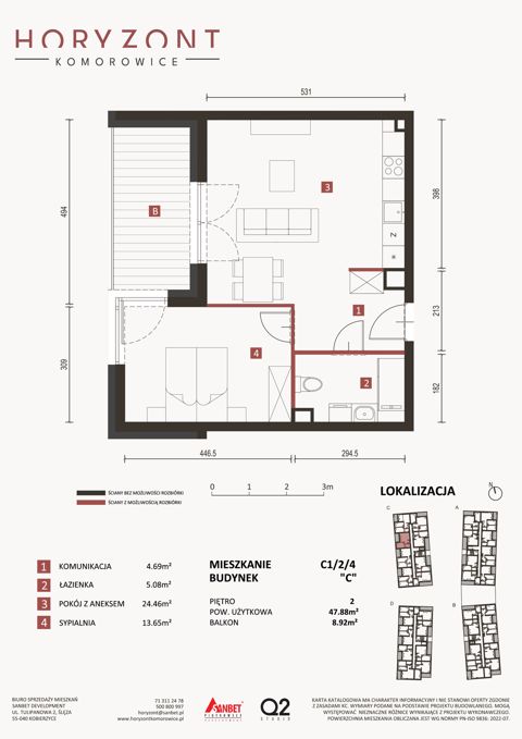 Plan 2 pok. 48m²