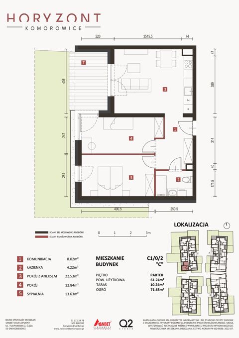 Plan 3 pok. 61m²