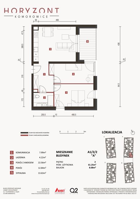 Plan 3 pok. 61m²
