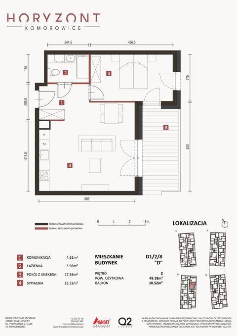 Plan 2 pok. 49m²