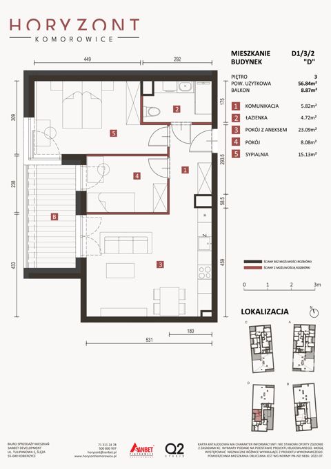 Plan 2 pok. 57m²