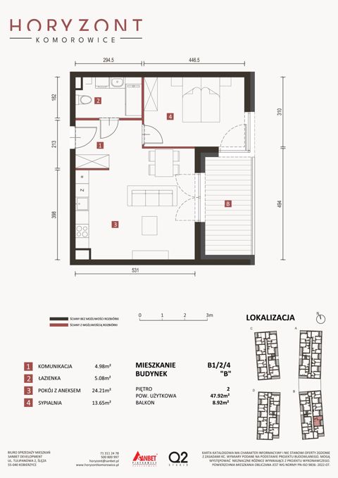 Plan 2 pok. 48m²