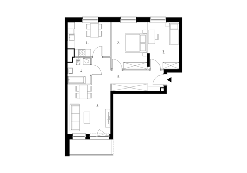 Plan 3 pok. 68m²