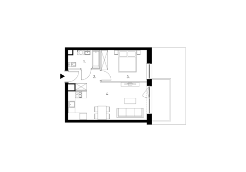 Plan 2 pok. 41m²