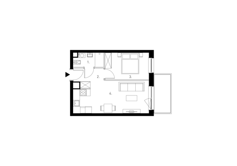 Plan 2 pok. 38m²