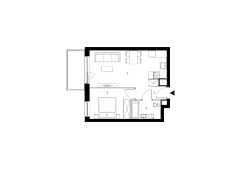 Plan 2 pok. 41m²