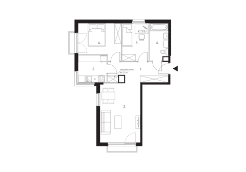 Plan 3 pok. 62m²