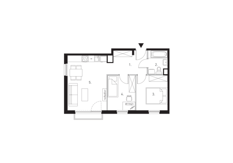 Plan 3 pok. 52m²