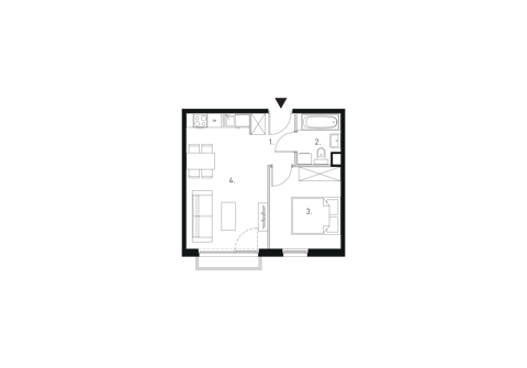 Plan 2 pok. 37m²