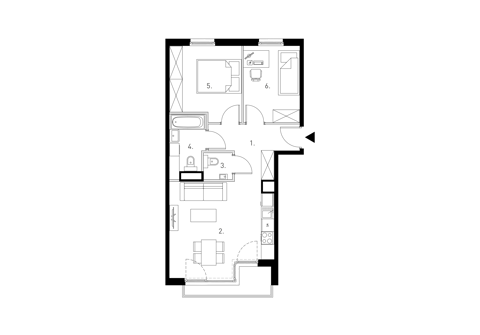 Plan 3 pok. 55m²