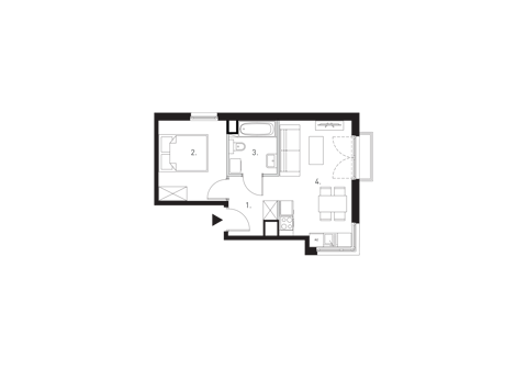 Plan 2 pok. 35m²