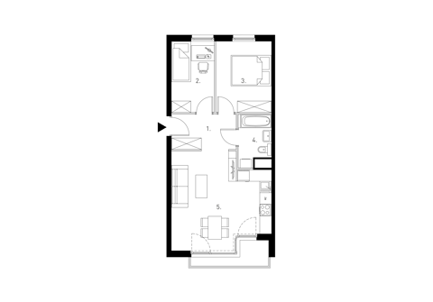 Plan 3 pok. 53m²