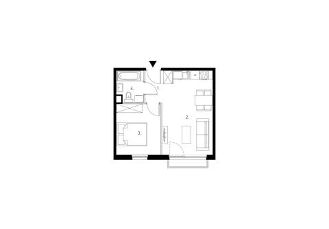 Plan 2 pok. 37m²