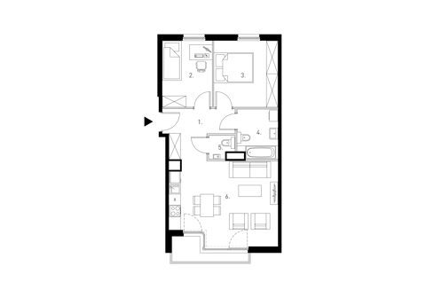 Plan 3 pok. 60m²