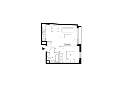 Plan 2 pok. 40m²