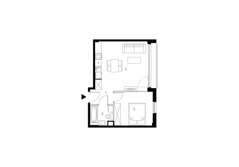 Plan 2 pok. 41m²