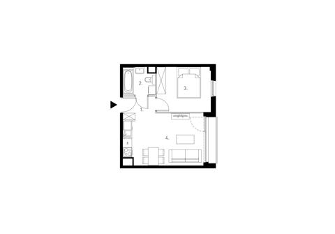 Plan 2 pok. 36m²