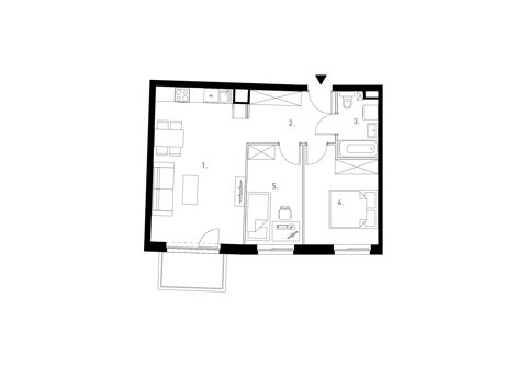 Plan 3 pok. 57m²