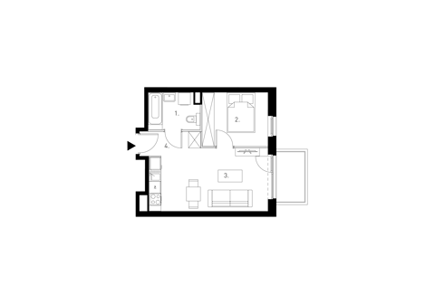 Plan 2 pok. 35m²