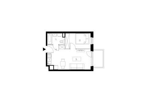 Plan 2 pok. 32m²