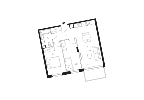 Plan 3 pok. 56m²