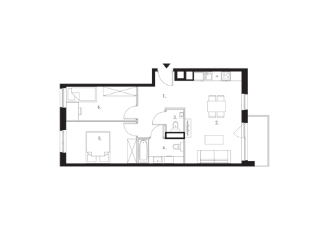 Plan 3 pok. 61m²