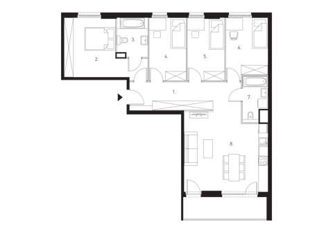 Plan 5 pok. 95m²
