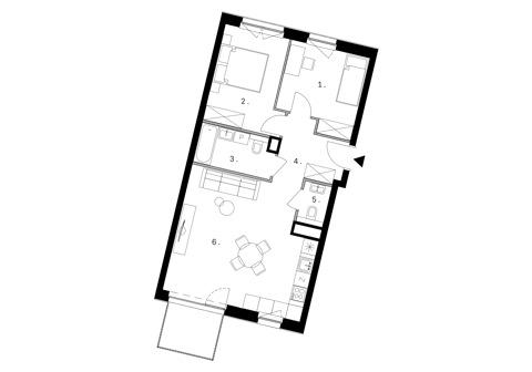Plan 3 pok. 62m²