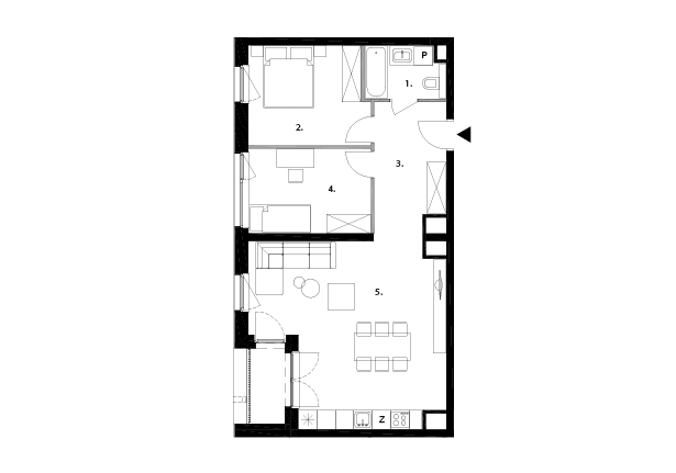 Plan 3 pok. 69m²
