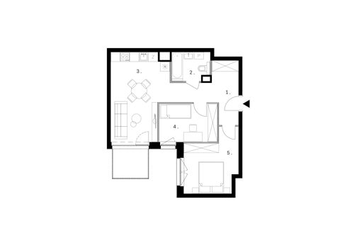 Plan 3 pok. 54m²